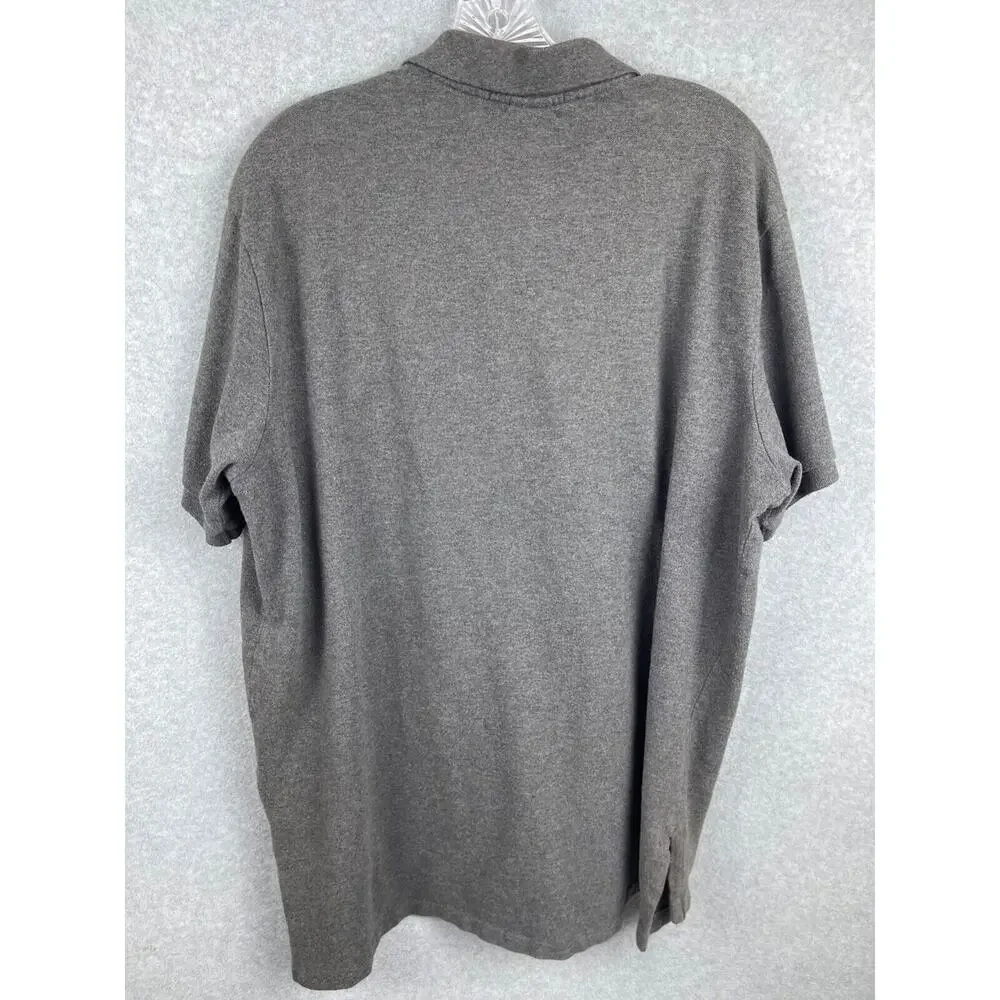 VTG Ralph Lauren Polo Shirt Men's 2XL Gray Short Sleeve Crest Challenge Cup 1967